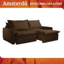 Ver imagem 5 de Sofá Cama Amsterdã Caixa Zero 180m Retrátil e Reclinável com Almofadas Soltas - Movenzo Estofados
