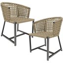 Ver imagem 1 de Kit 02 Cadeiras Decorativas Para Área Gourmet Cozinha Corda Náutica Belize D04 Bege - Lyam Decor