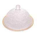 Ver imagem 2 de Queijeira Porta Queijo com Tampa Petra 19,5cm Cristal - Lyor