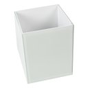 Ver imagem 1 de PORTA ESCOVA EM VIDRO E MADEIRA BRANCO 18CM X 18CM X 22CM