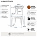 Ver imagem 4 de Kit 2 Cadeiras Sala de Jantar Malta Cinamomo