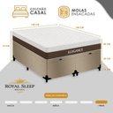 Ver imagem 7 de Cama Box com Baú Casal Elegance Molas Ensacadas Suede Bege Bipartido 138cm Royal Sleep