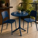 Ver imagem 4 de Mesa Redonda Livy Aurah 60x74,5cm Azul Petróleo em Polipropileno Plaxmetal