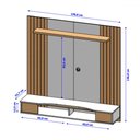 Ver imagem 3 de Painel para Tv até 55 Polegadas Ipanema 1 Prateleira Naturalle/off White - Móveis Bechara