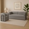 Kit Sofá e Poltrona na Caixa Modular Roberta para a Sala:cinza - 3