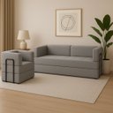 Ver imagem 3 de Kit Sofá e Poltrona na Caixa Modular Roberta para a Sala:cinza