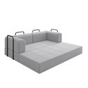 Ver imagem 6 de Kit Sofá e Poltrona na Caixa Modular Roberta para a Sala:cinza