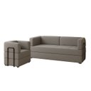 Ver imagem 1 de Kit Sofá e Poltrona na Caixa Modular Roberta para a Sala:cinza