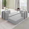 Kit Sofá e Poltrona na Caixa Modular Roberta para a Sala:cinza - 7