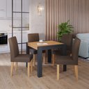 Ver imagem 1 de Conjunto Sala de Jantar Mesa Grace e 4 Cadeiras Maia 