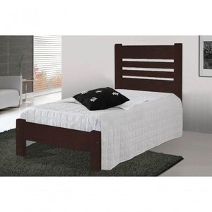 Cama Solteirão Moscou De Madeira Angelim Tabaco
