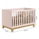 Ver imagem 2 de Berço Mini Cama 4315 Rosa Acetinado + Colchão Gazin Patoti Móveis