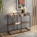 Ver imagem 2 de Aparador Industrial Aurora Com Espelho Dream Home - Demolição/Preto