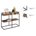 Ver imagem 3 de Aparador Industrial Aurora Com Espelho Dream Home - Demolição/Preto