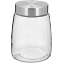 Ver imagem 1 de Pote Hermético de Vidro 1,2L Transparente 16x12x12cm Mantimentos Cozinha Tampa