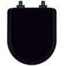 Assento Sanitário Mdf Soft Close Nuova Preto para Vaso Deca com Ferragem Preta - 1