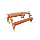 Ver imagem 2 de Mesa Que Vira Banco 1,90m Madeira Maciça Eucalipto