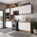 Ver imagem 1 de Lavanderia Modulada Kappesberg Celeste 9 Peças Nogueira/branco 310,5cm