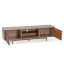 Ver imagem 7 de Rack para TV até 65 Polegadas Ripado em MDF e Pés de Madeira Maciça 180cm Rischio Fendi/Cappuccino