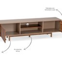 Ver imagem 5 de Rack para Tv 65 Polegadas Ripado Madeira Maciça Rischio 180cm