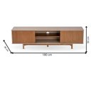 Ver imagem 3 de Rack Ripado para TV até 65 Polegadas MDF 180cm Pés em Madeira Maciça Rischio