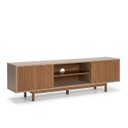 Ver imagem 2 de Rack para TV até 65 Polegadas Ripado em MDF e Pés de Madeira Maciça 180cm Rischio Fendi/Cappuccino