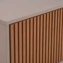 Ver mais imagens de Rack para TV até 65 Polegadas Ripado em MDF e Pés de Madeira Maciça 180cm Rischio Fendi/Cappuccino
