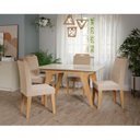 Ver imagem 1 de Conjunto Sala de Jantar Mesa Tampo Vidro/MDF Selena e 4 Cadeiras Paola Cimol