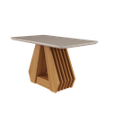 Ver imagem 4 de Conjunto Sala de Jantar Mesa Agata com 4 Cadeiras Paola Tampo de Vidro retangular