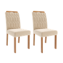 Ver imagem 3 de Conjunto Sala de Jantar Mesa Agata com 4 Cadeiras Paola Tampo de Vidro retangular