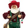 Boneco Papai Noel Decorativo Pescador Colecionável de 30cm - 3