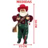 Boneco Papai Noel Decorativo Pescador Colecionável de 30cm - 4