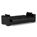 Ver imagem 4 de Sofá Cama 02 lugares Lisboa Corano Pés de Madeira - D’Rossi - Preto