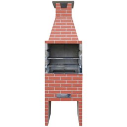 Churrasqueira de Concreto Pré-moldada com 65cm Tijolinho Cerâmica - 1000057 - Atacadao Lazer - 1