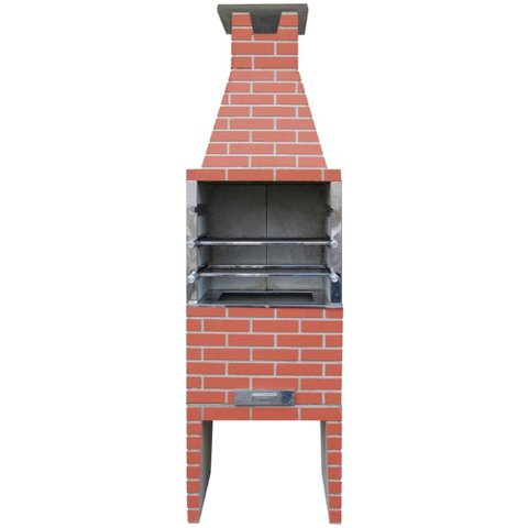 Churrasqueira de Concreto Pré-moldada com 65cm Tijolinho Cerâmica - 1000057 - Atacadao Lazer