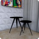 Ver imagem 3 de 2 Mesinhas Lateral De Canto Para Sala e Quarto Redonda P.P