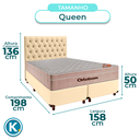 Ver imagem 2 de Cama Box + Colchão Queen Ortobom Molas Ensacadas Airtech + Cabeceira Estofada