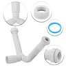 Sifão Duplo Sanfonado/extensivo Universal Abs Branco - 2