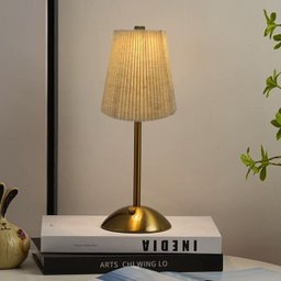 Luminaria de Mesa Abajur LED 3 Tons Controle de Intensidade Bateria Recarregavel USB Candeeiro Mesa  - 1
