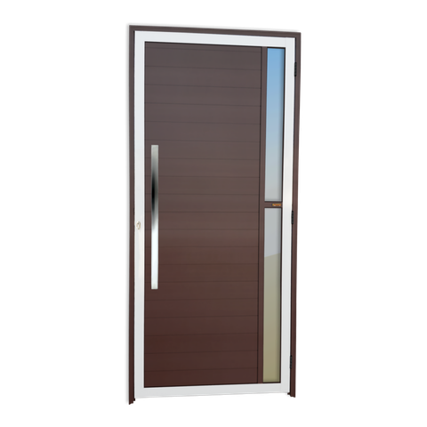Porta Alumínio Lambril Visione c/Puxador e.Mix Corten 100 Brimak