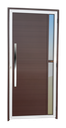Ver imagem 1 de Porta Alumínio Lambril Visione c/Puxador e.Mix Corten 100 Brimak