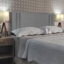 Ver imagem 2 de Cabeceira Módulos Cama Box Estofada Luxo Linho Rbl:queen Tradicional/cinza