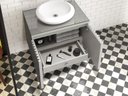 Ver imagem 3 de Balcão Gabinete Banheiro Ripado 60 com Cuba Branca