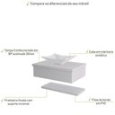Ver imagem 4 de Conjunto Bancada C-cuba L38 e Prateleira Metrópole 605 Perffect Acetinado Branco Chess
