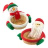 Kit 2 Enfeites De Natal Cesto Boneco De Neve E Papai Noel - 1