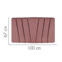Ver imagem 2 de Painel Cabeceira Estofada Bélgica 100cm Cama Box Solteiro Veludo Rose- Mabe Magazine