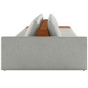 Ver imagem 2 de Sofá Ilha Modular para Sala 432cm com Puff Dublin K01 Linho Cinza Sintético Caramelo - Lyam Decor