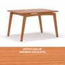 Mesa de Jantar com 4 Cadeiras Ravi Nature Linho Preto Base de Madeira - 2