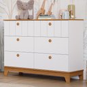 Ver imagem 2 de Cômoda Infantil Biscoito 6 Gavetas Branco/nature - Permóbili Baby