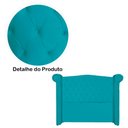 Ver imagem 3 de Conjunto Sienna Cabeceira e Recamier Queen 160 Cm Suede Azul Turquesa - LM DECOR